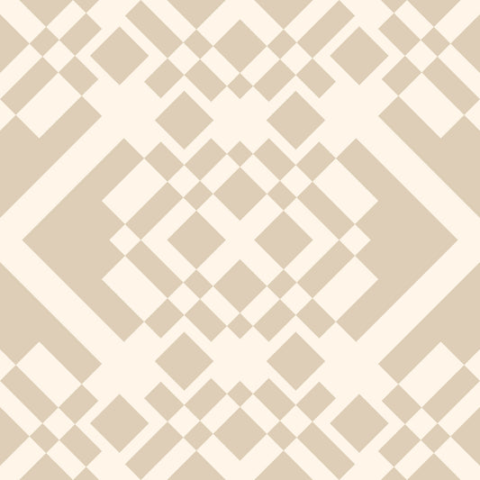 Minimalist Beige Geometric Lattice Wallpaper⁠