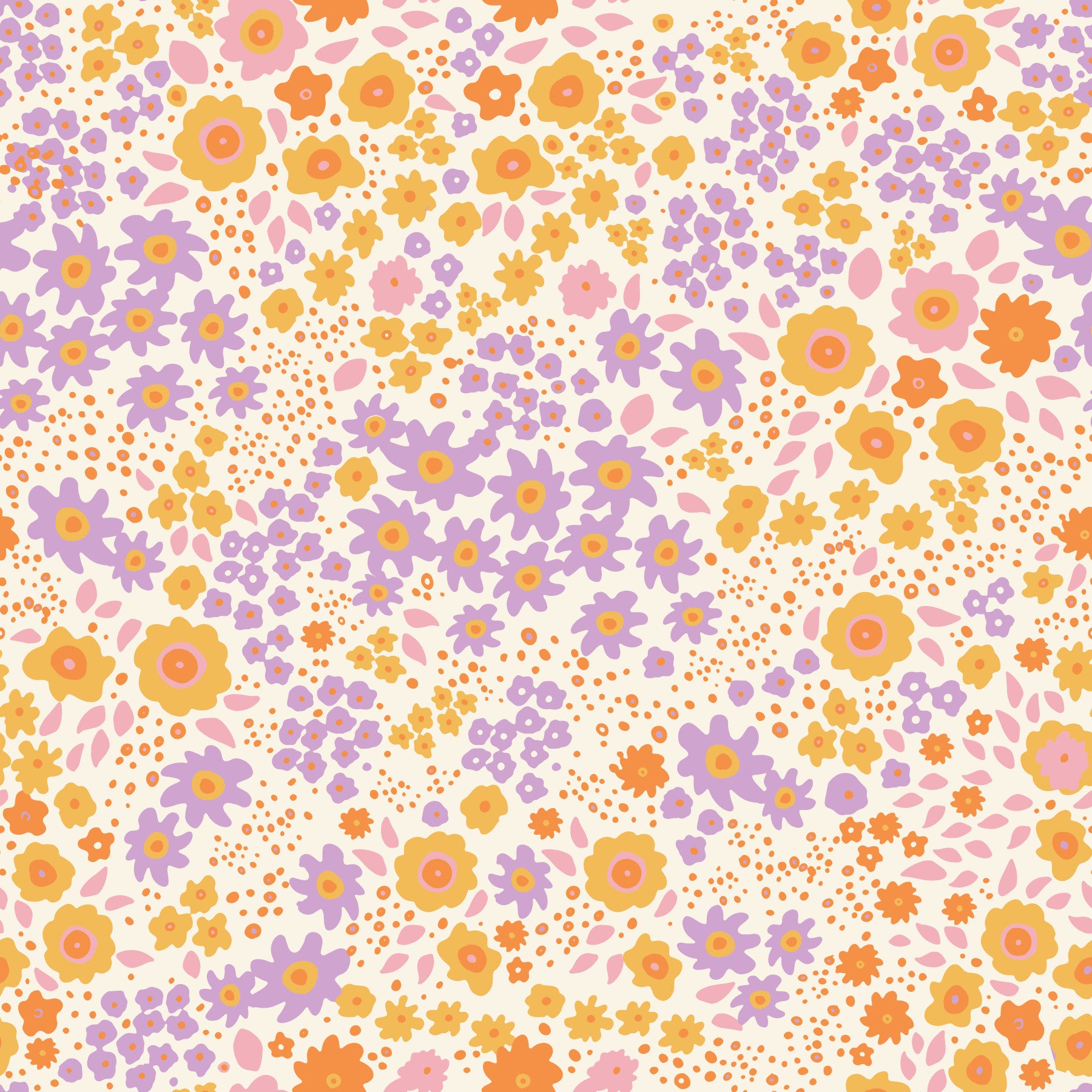 Boho Wildflower Meadow Hues Wallpaper⁠