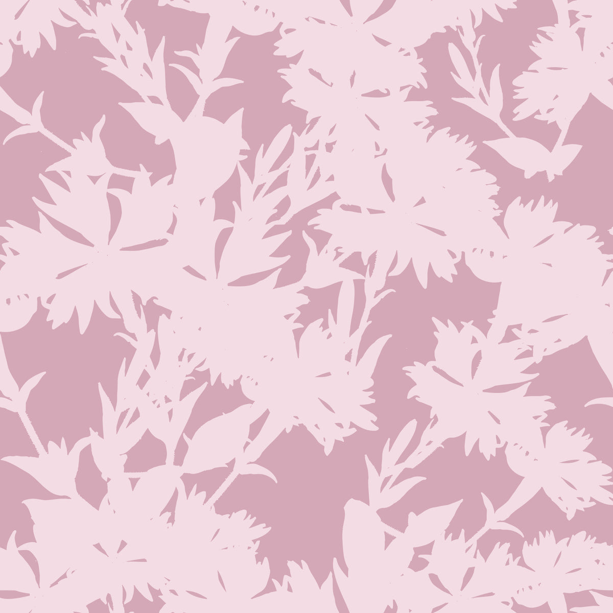 Blush Botanical Silhouette Wallpaper⁠ in your room