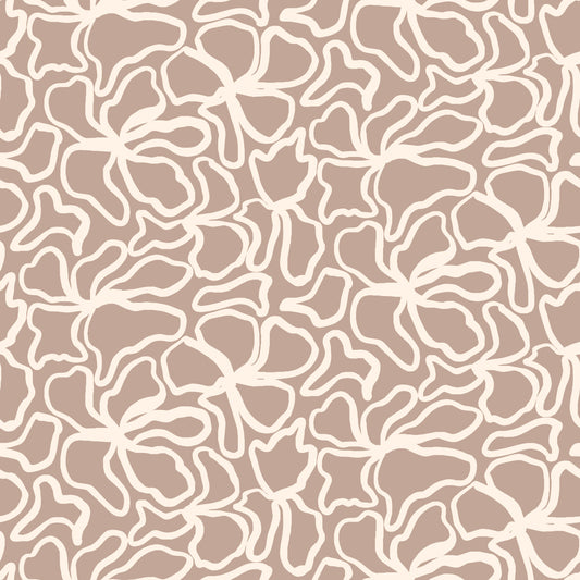 Soft Fluid Botanical Shapes Wallpaper⁠