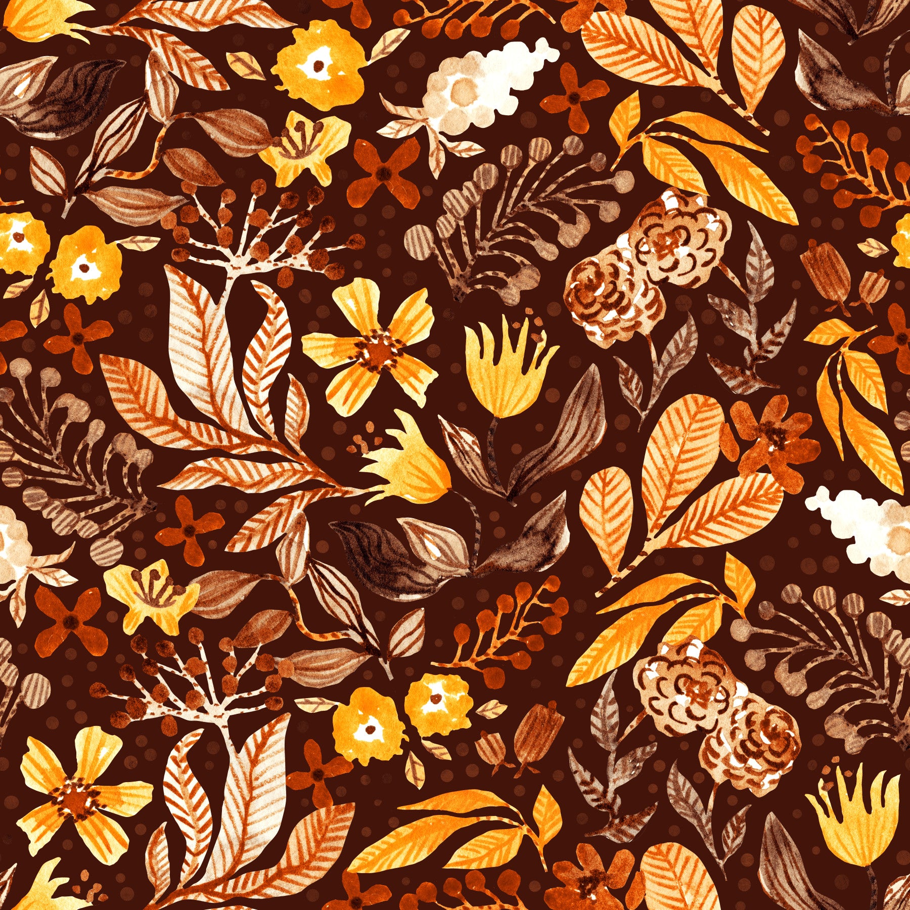 Autumn Botanical Harvest Wallpaper⁠
