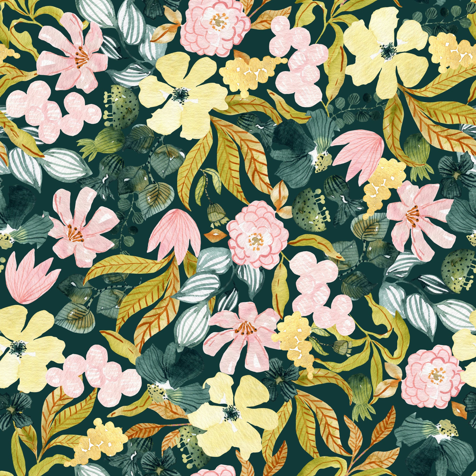Rustic Botanical Forest Trail Wallpaper⁠