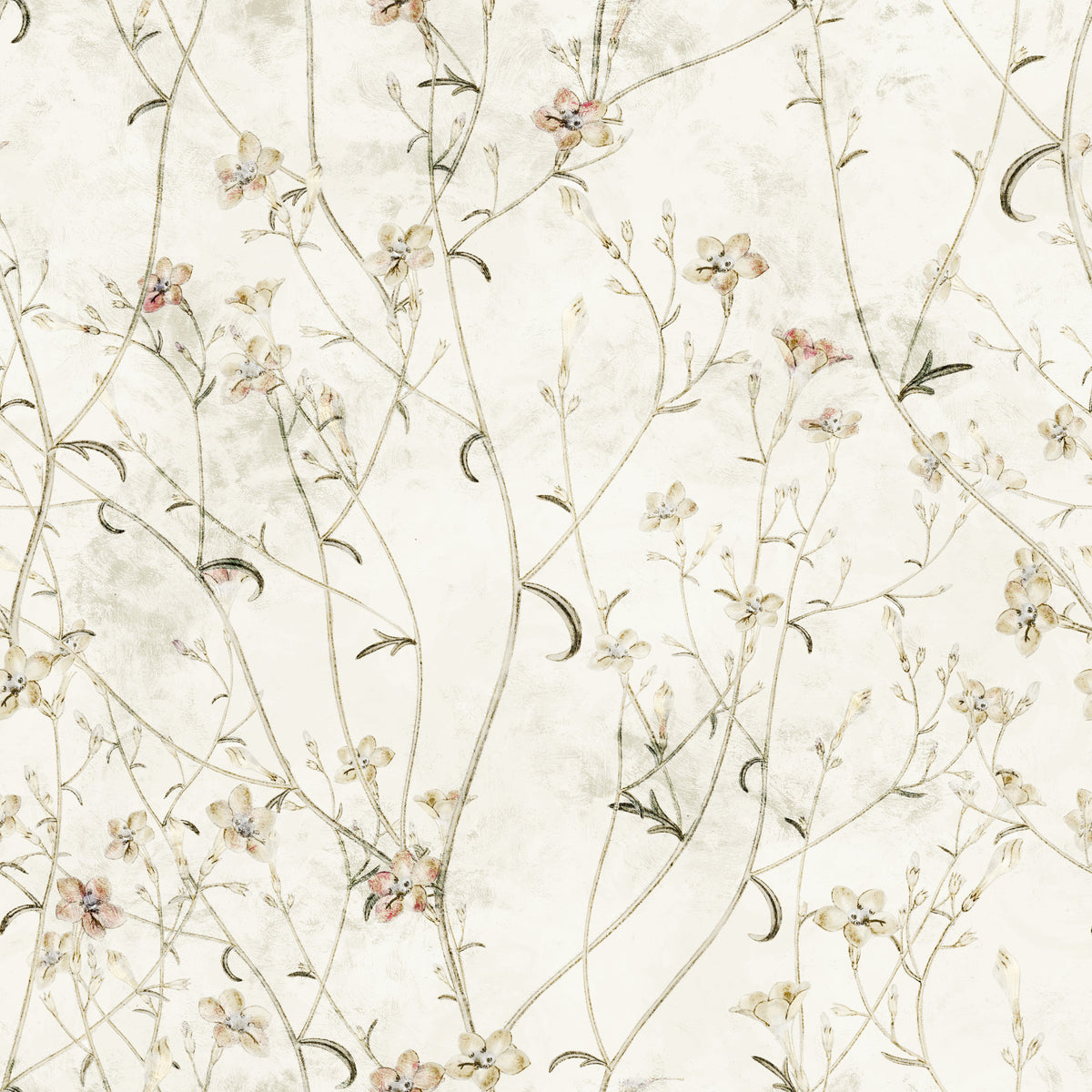 Ethereal Meadow Wildflower Sketch Wallpaper⁠ in your room