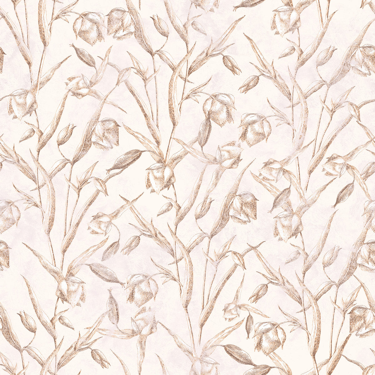 Sepia Botanical Sketch Wallpaper⁠ in your room