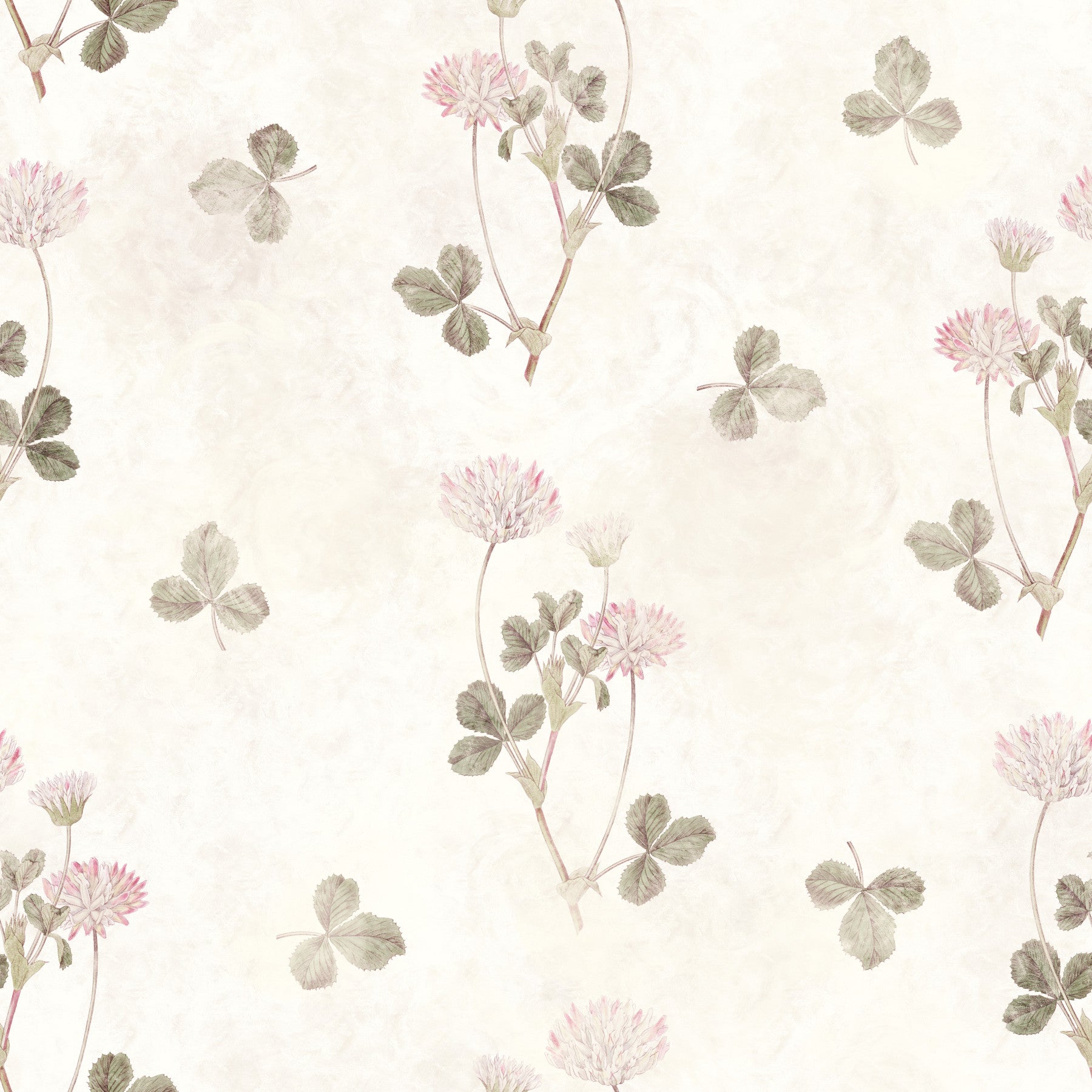 Vintage Clover Botanical Illustration Wallpaper⁠