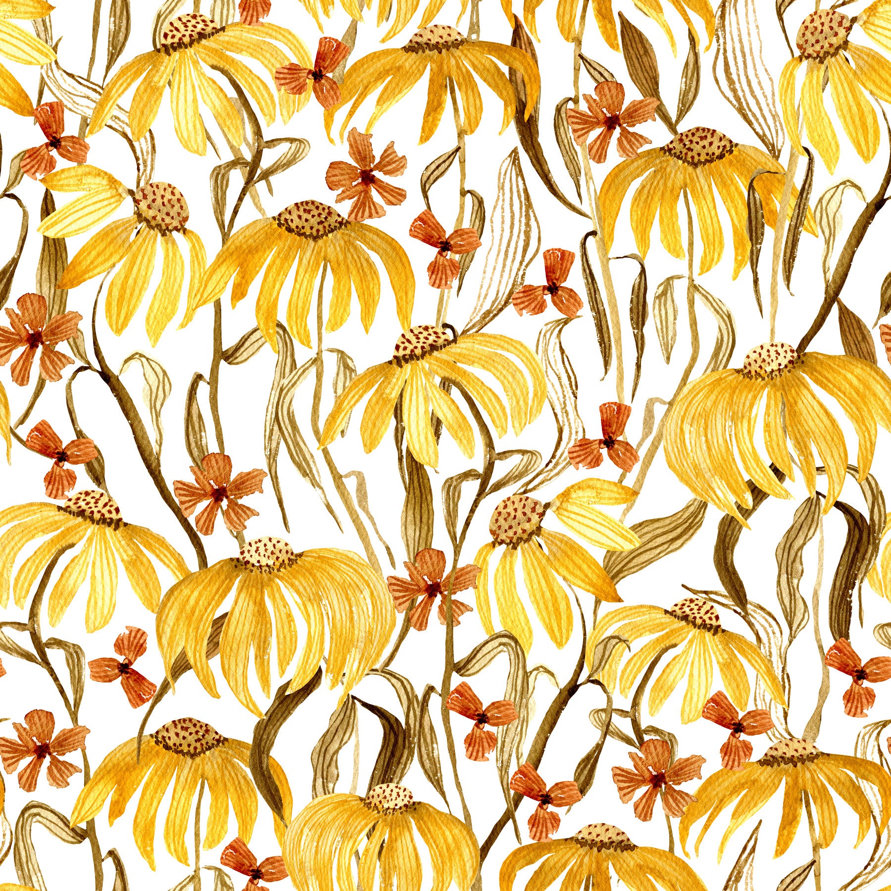 Golden Sunflower Meadow Wallpaper⁠