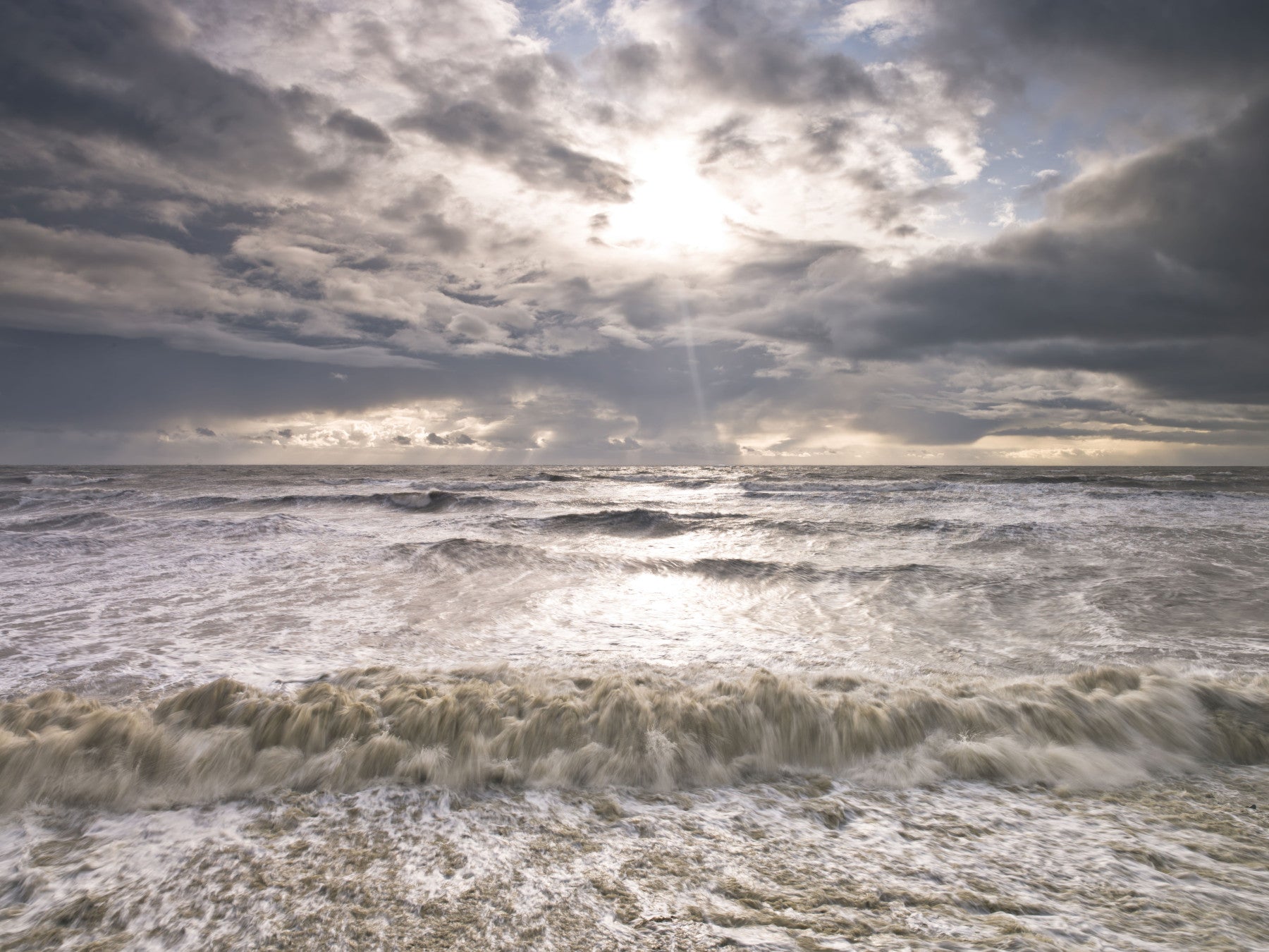 Stormy Coastal Horizon Wallpaper⁠