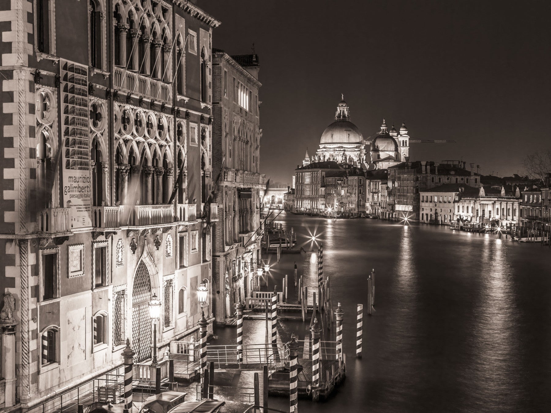Venetian Night Grand Canal Scene Wallpaper⁠