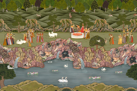 Mughal Garden Serenade Wall Mural