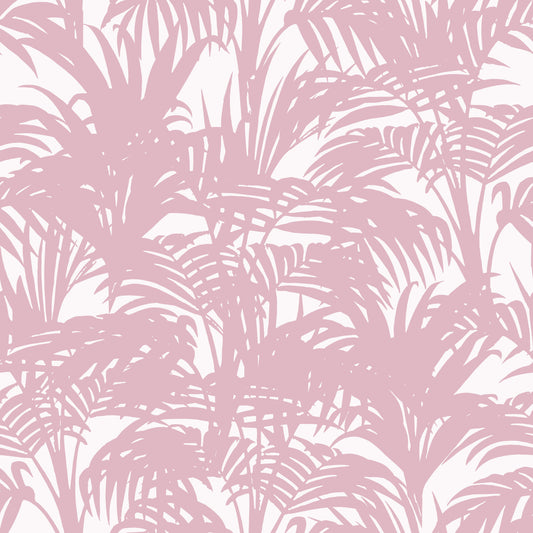 Blush Palm Frond Silhouette Wallpaper⁠