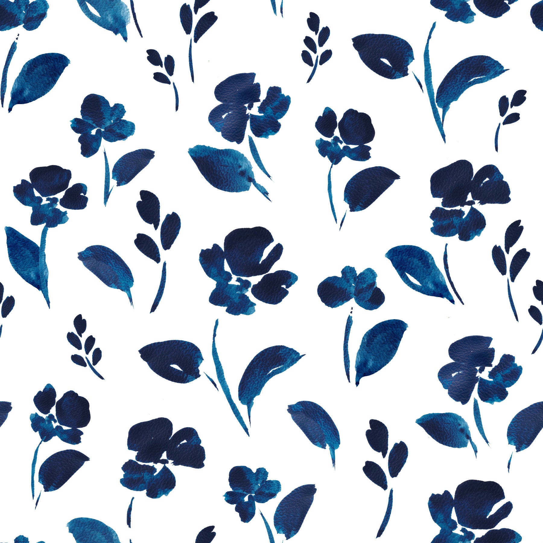Indigo Ink Botanical Meadow Wallpaper⁠