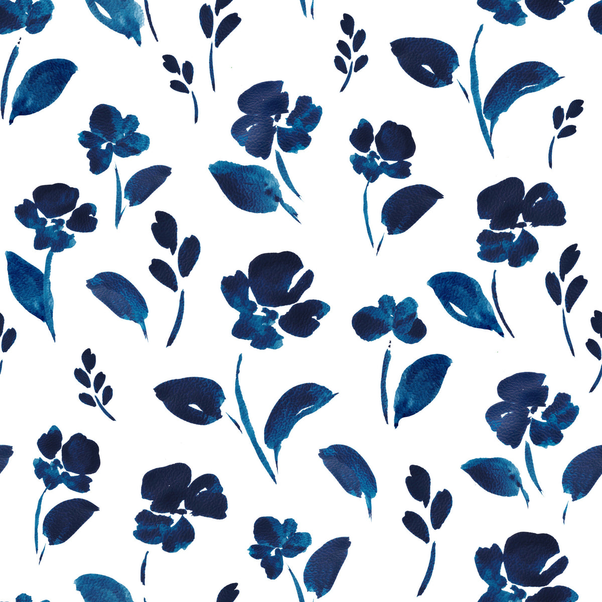Indigo Ink Botanical Meadow Wallpaper⁠ in your room — zoomed