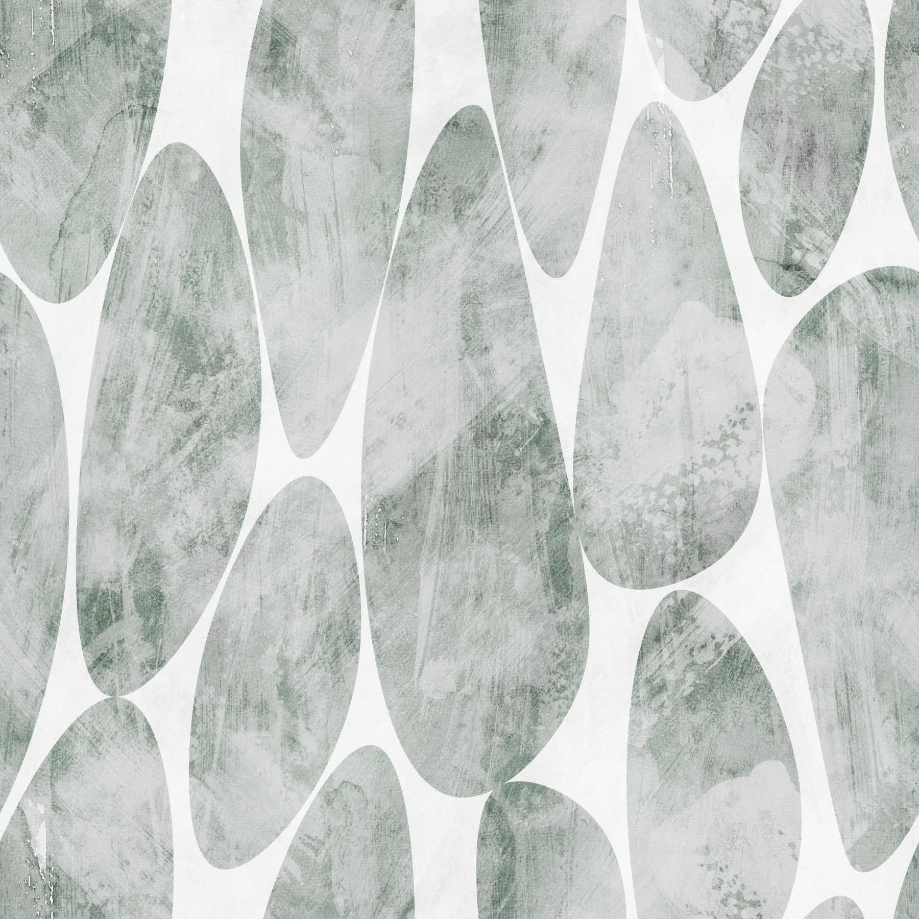 Sage leaf texture fills a living room, Muted Sage Pebbled wallpaper. GD12219