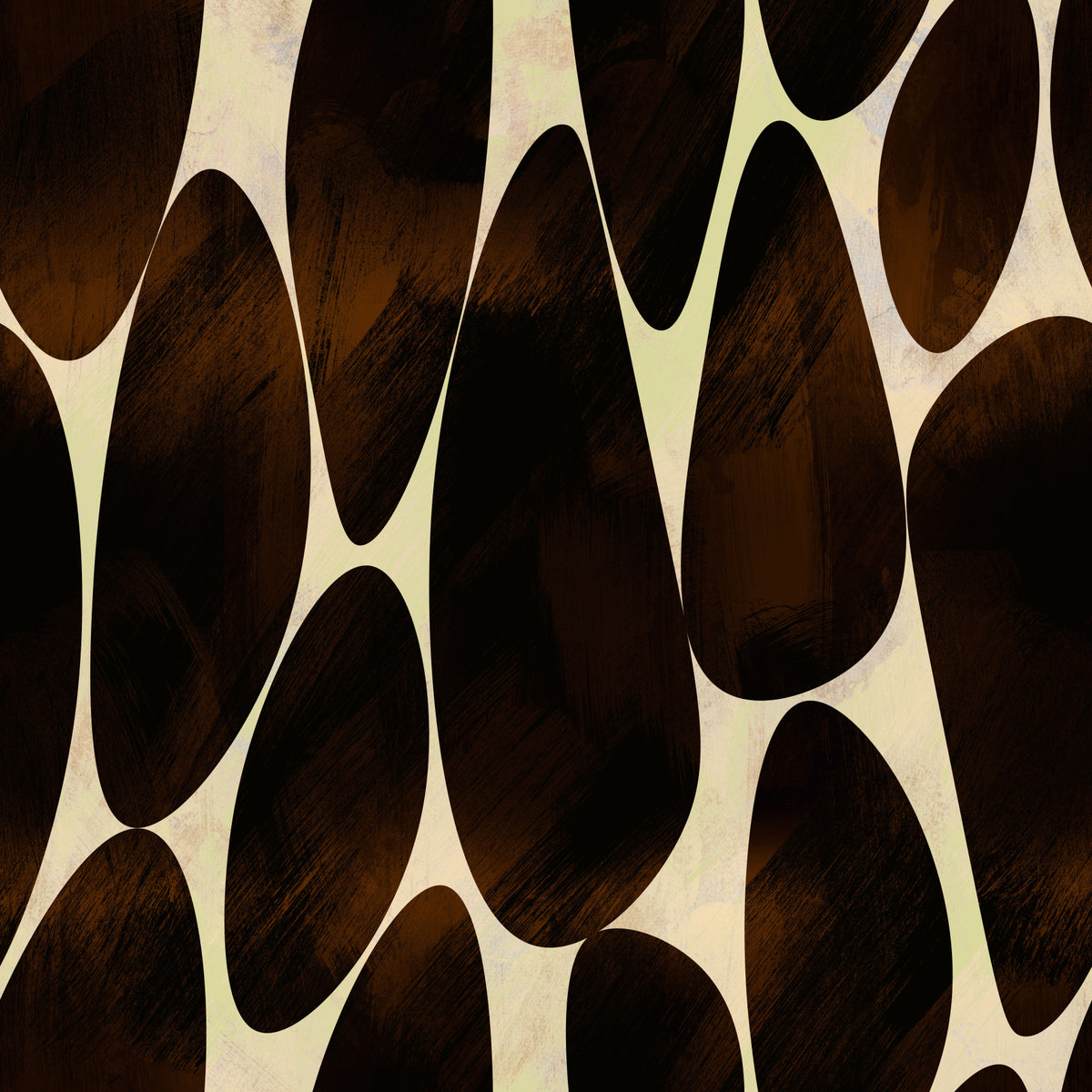 Interlocking Dark Brushstroke Motif Wallpaper⁠ in your room