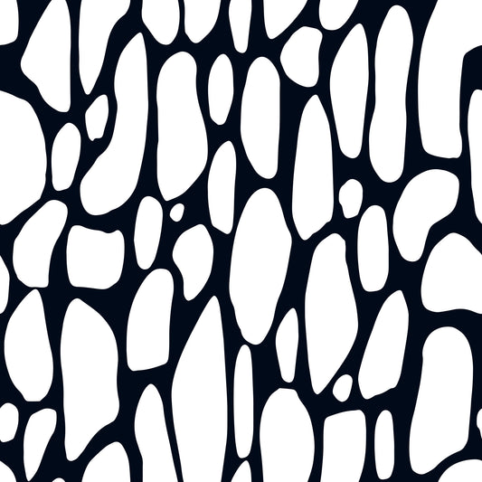 Organic Monochrome Pebbles Wallpaper⁠