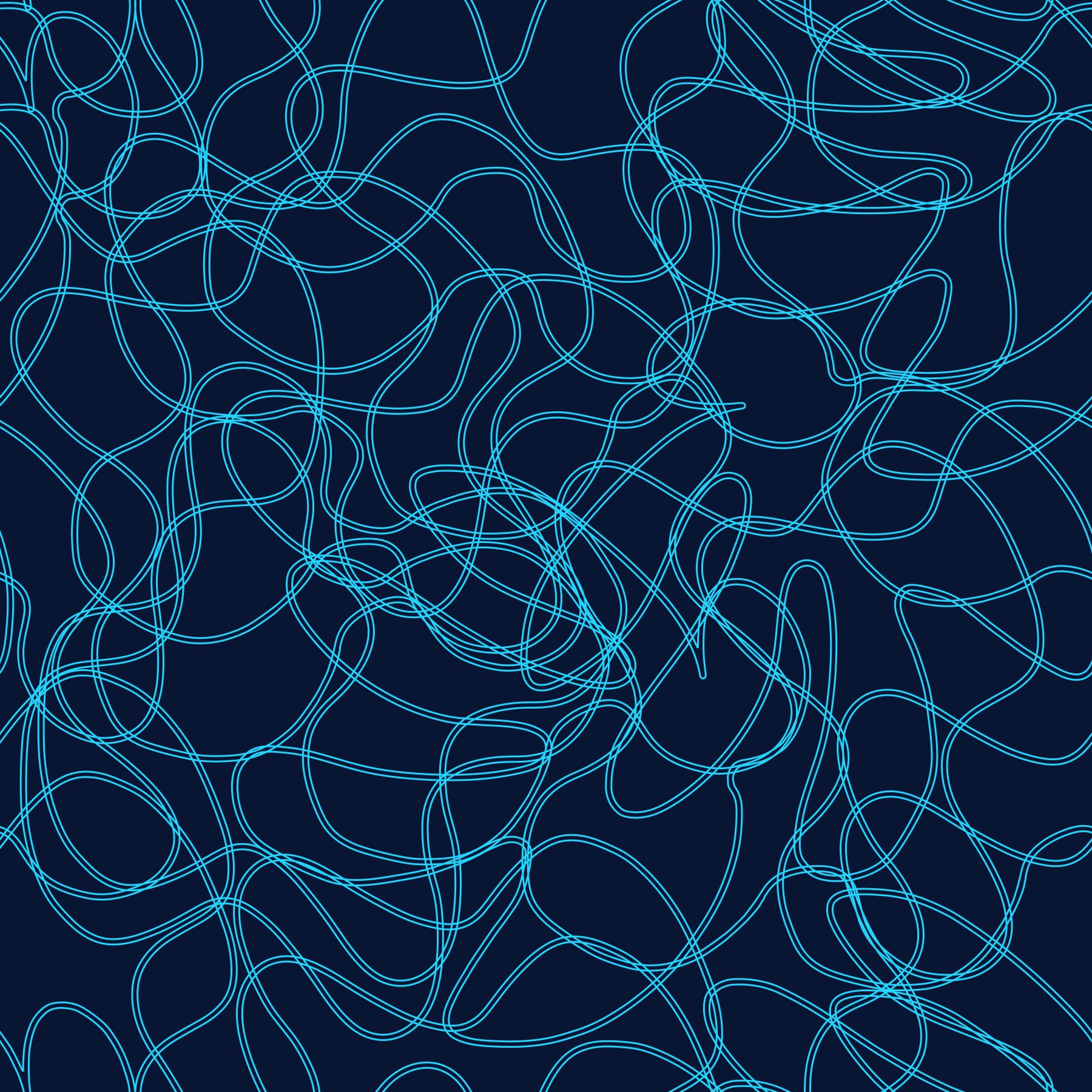 Navy Fluid Scribble Art Wallpaper⁠