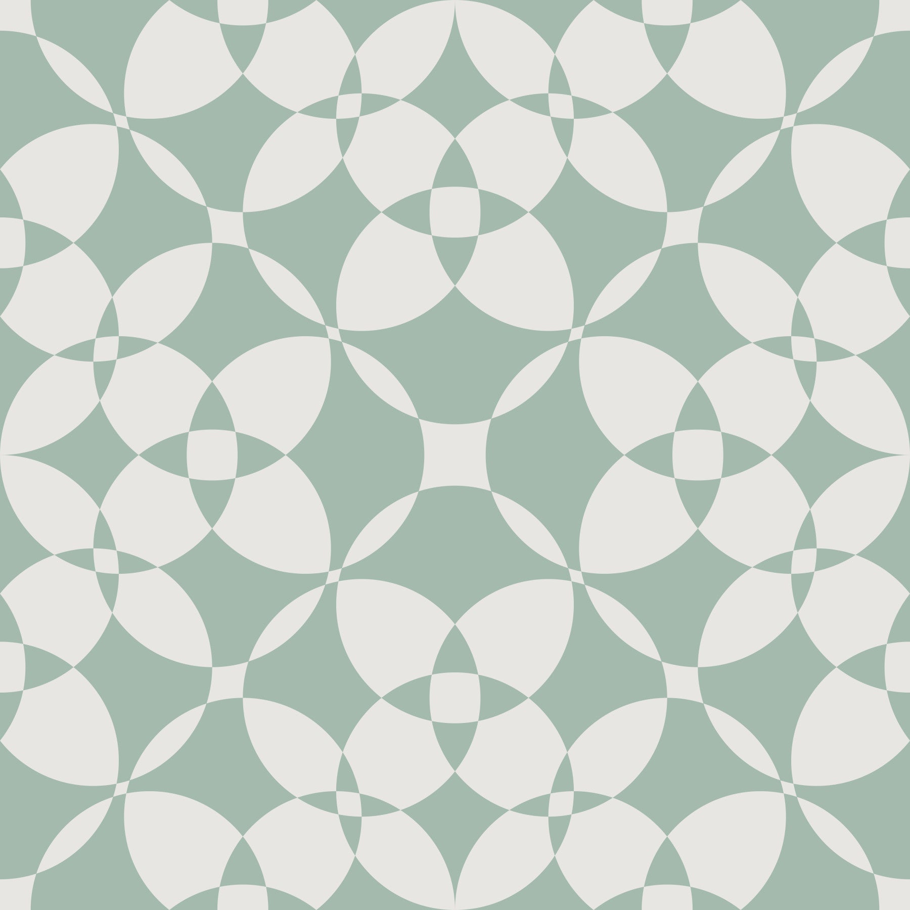 Sage Geometric Interlocking Arcs Wallpaper⁠