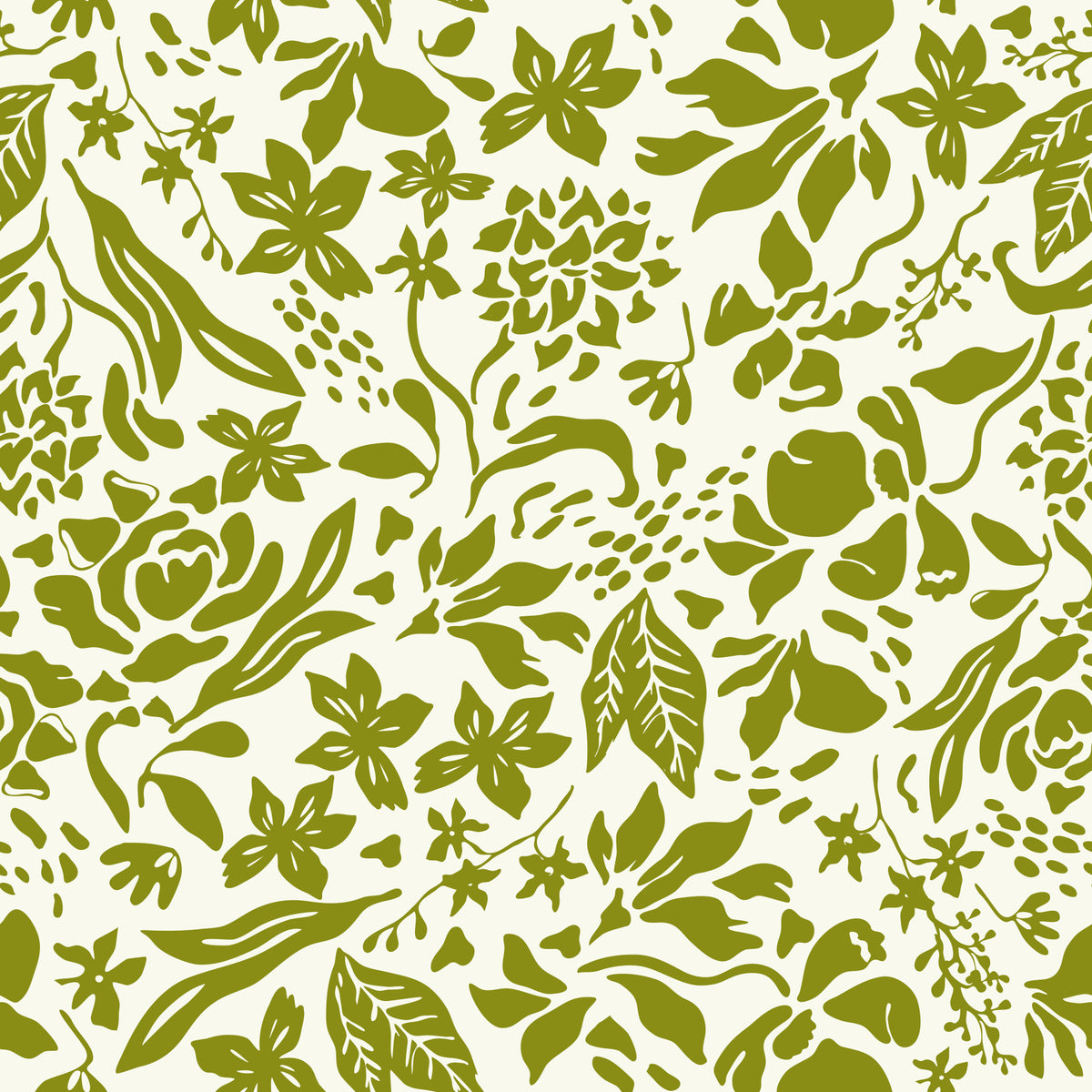 Sage Botanical Silhouette Wallpaper⁠ in your room