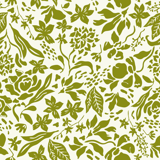 Sage Botanical Silhouette Wallpaper⁠