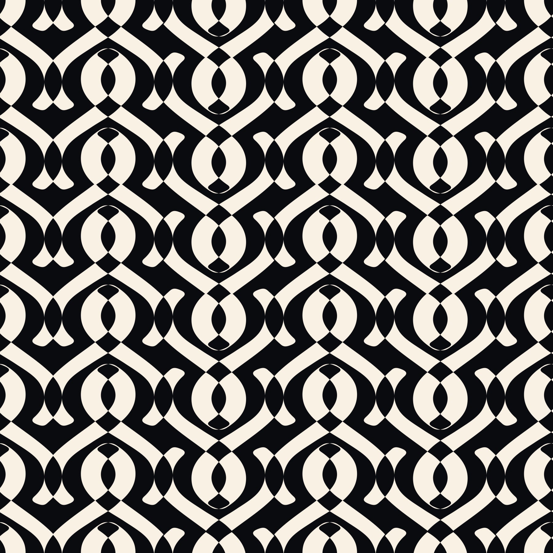 Interlocking Monochrome Curves Wallpaper⁠