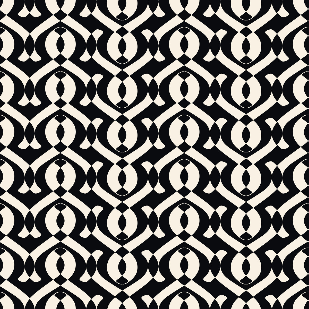 Interlocking Monochrome Curves Wallpaper⁠ in your room