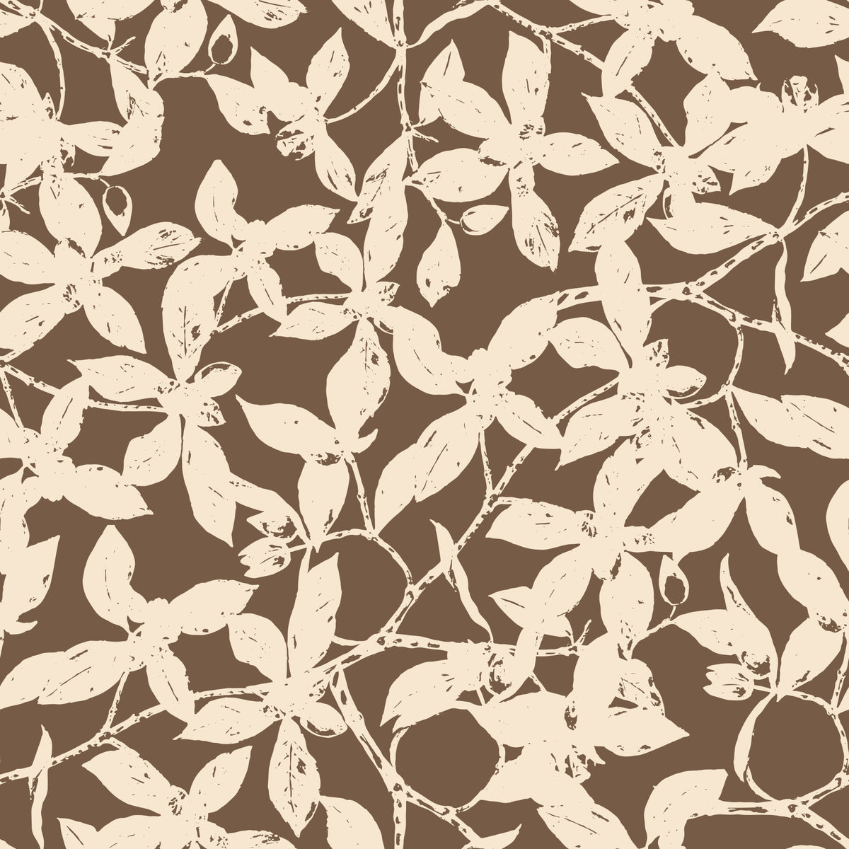 Rustic Botanical Silhouette Wallpaper⁠ in your room
