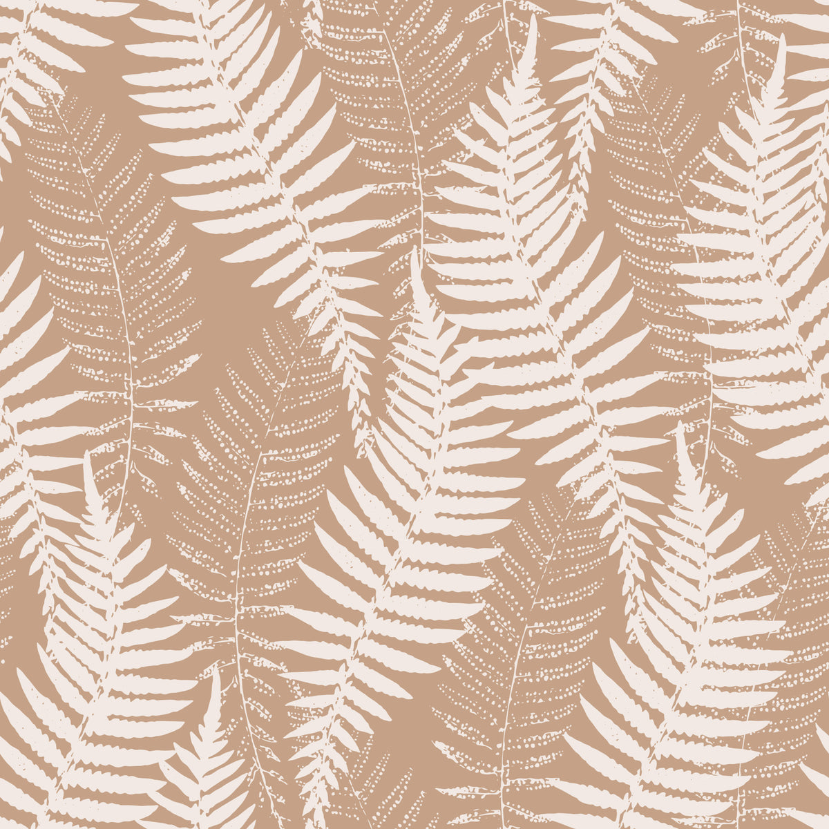 Rustic Fern Silhouette Botanical Wallpaper⁠ in your room — zoomed
