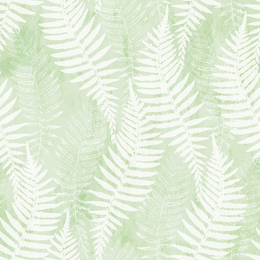 Ethereal Sage Fern Fronds Wallpaper⁠