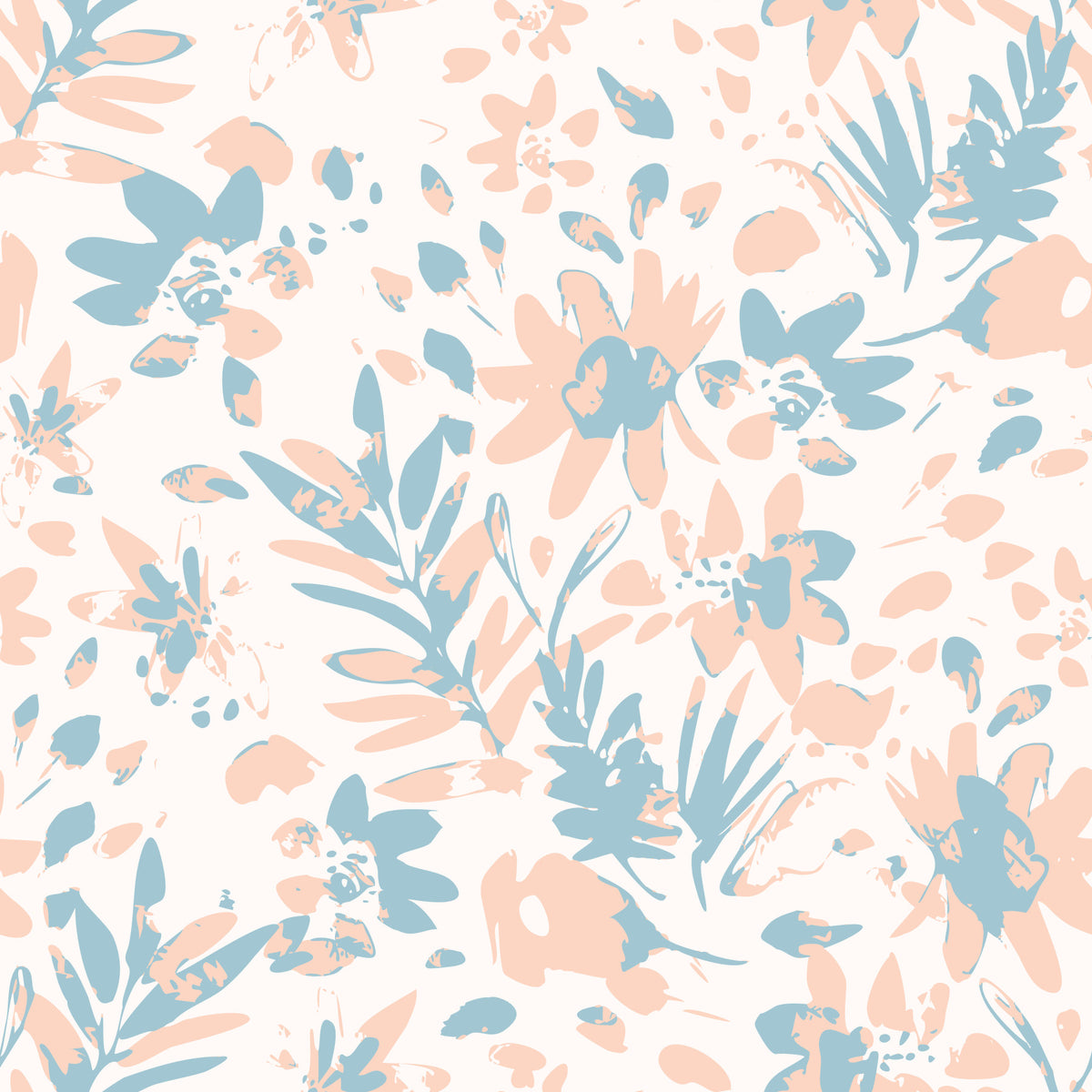 Soft Watercolor Petal Motif Wallpaper⁠ in your room
