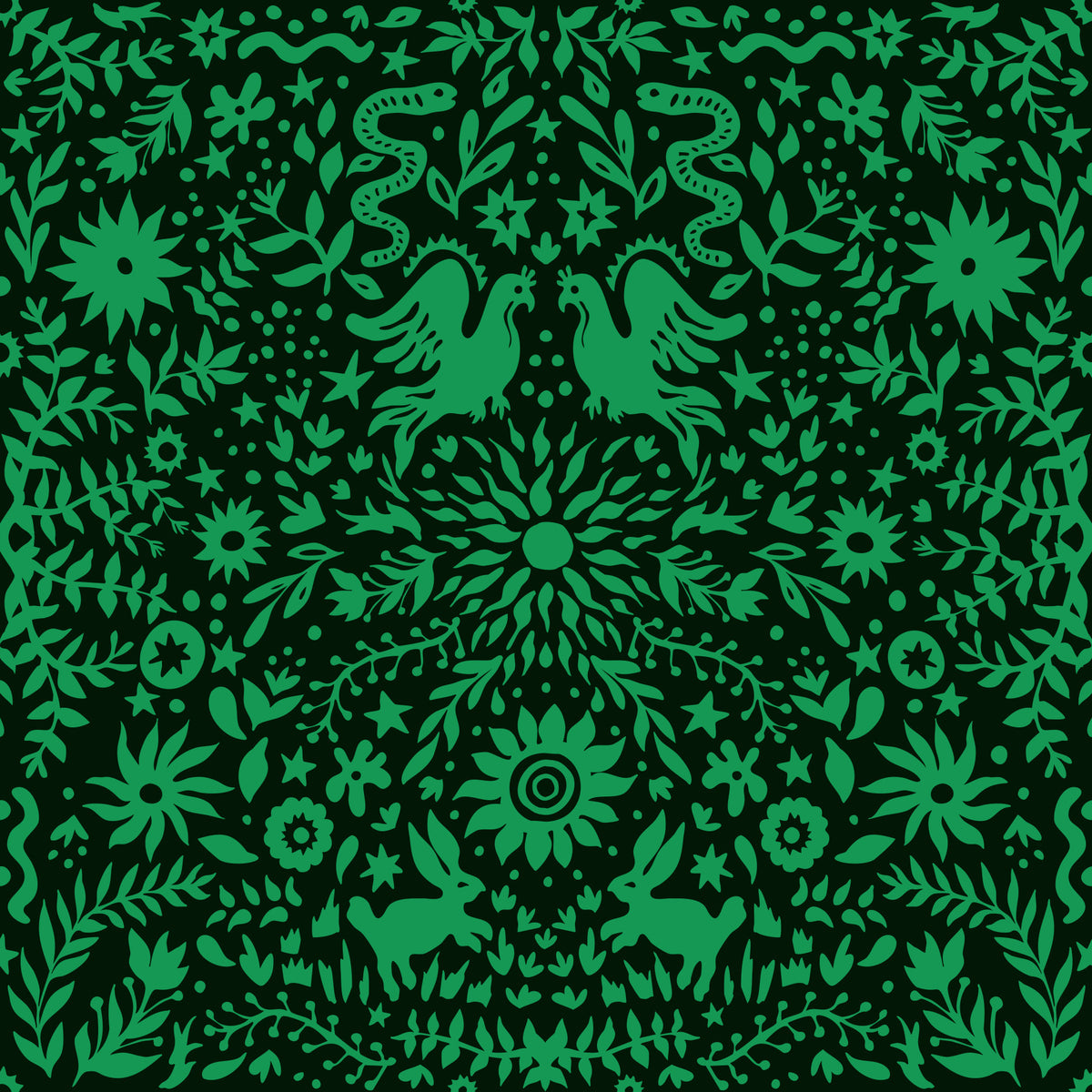 Forest Folk Tale Botanical Wallpaper⁠
