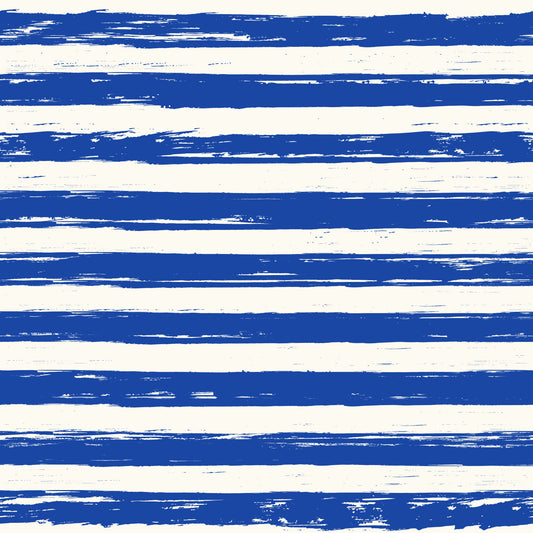 Coastal Navy Brushstroke Stripes Wallpaper⁠