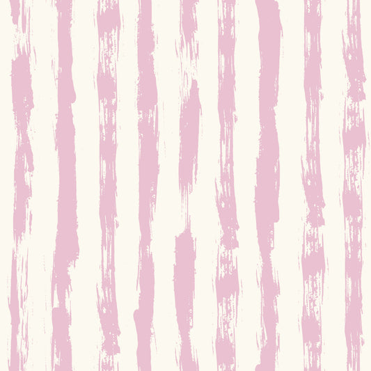 Blush Pink Painted Vertical Stripes Wallpaper⁠