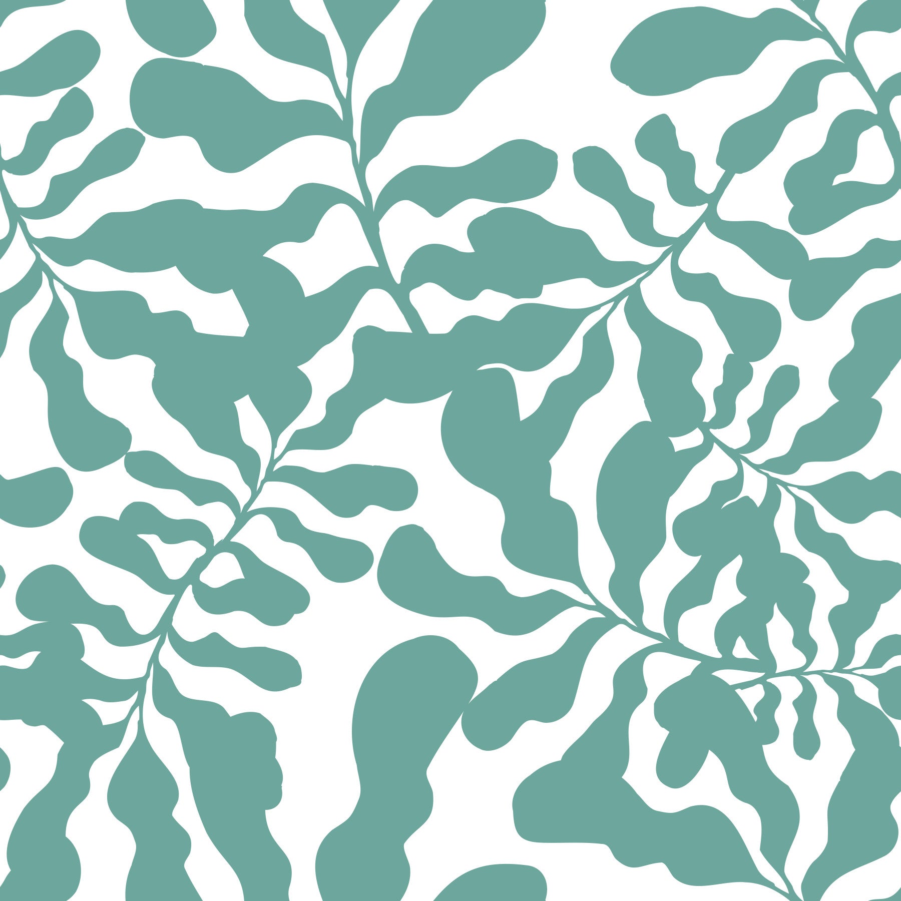 Sage Botanical Leaf Trail Wallpaper⁠