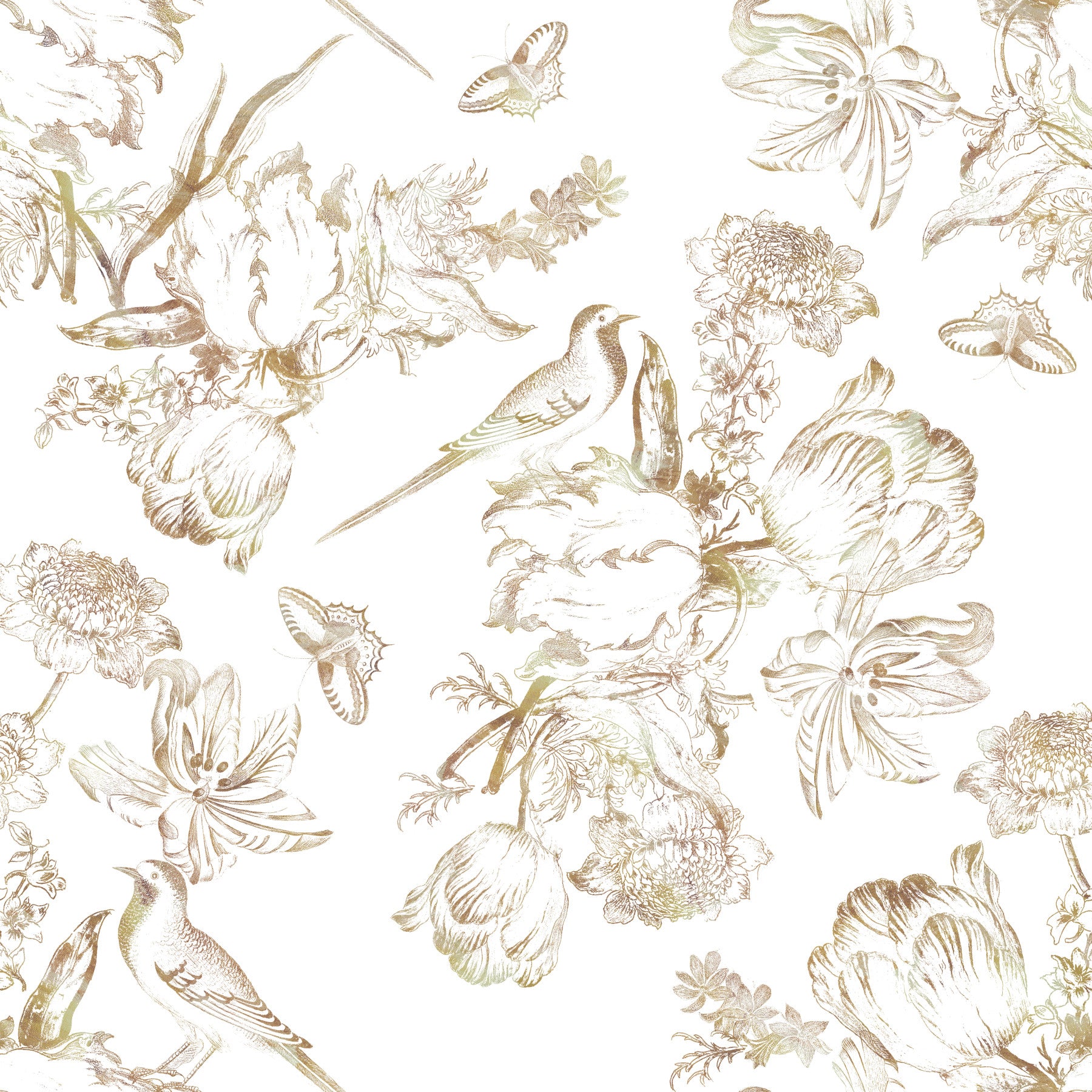 Ethereal Winged Meadow Motif Wallpaper⁠