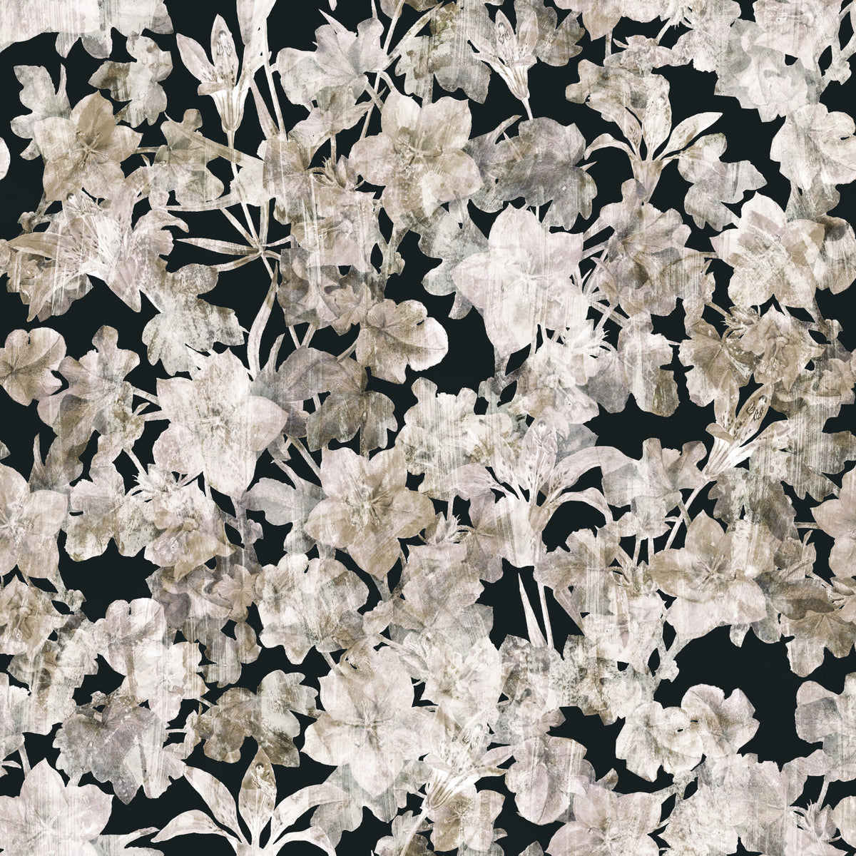 Rustic Floral Silhouette Art Wallpaper⁠ in your room