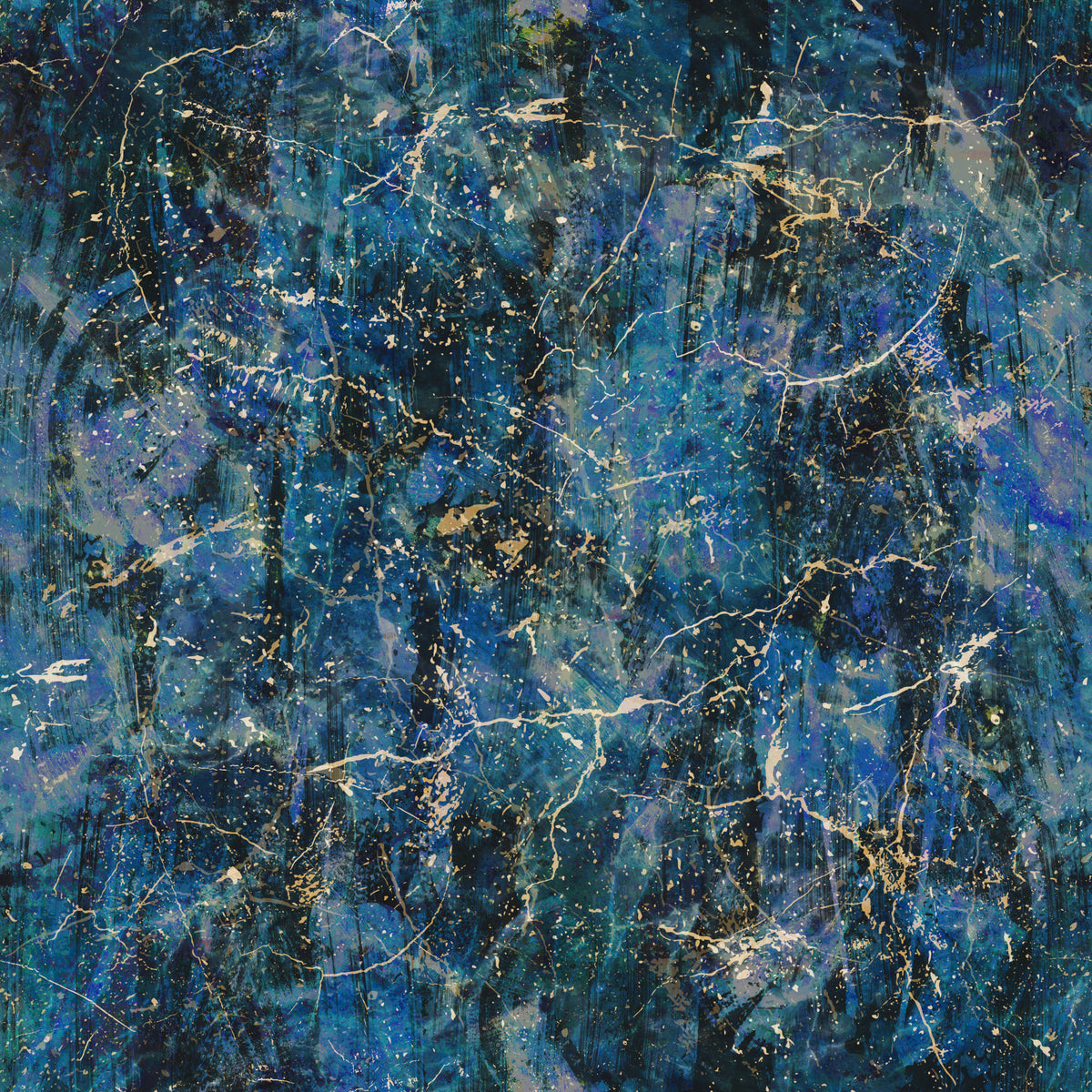 Midnight Marble Vein Abstract Wallpaper⁠