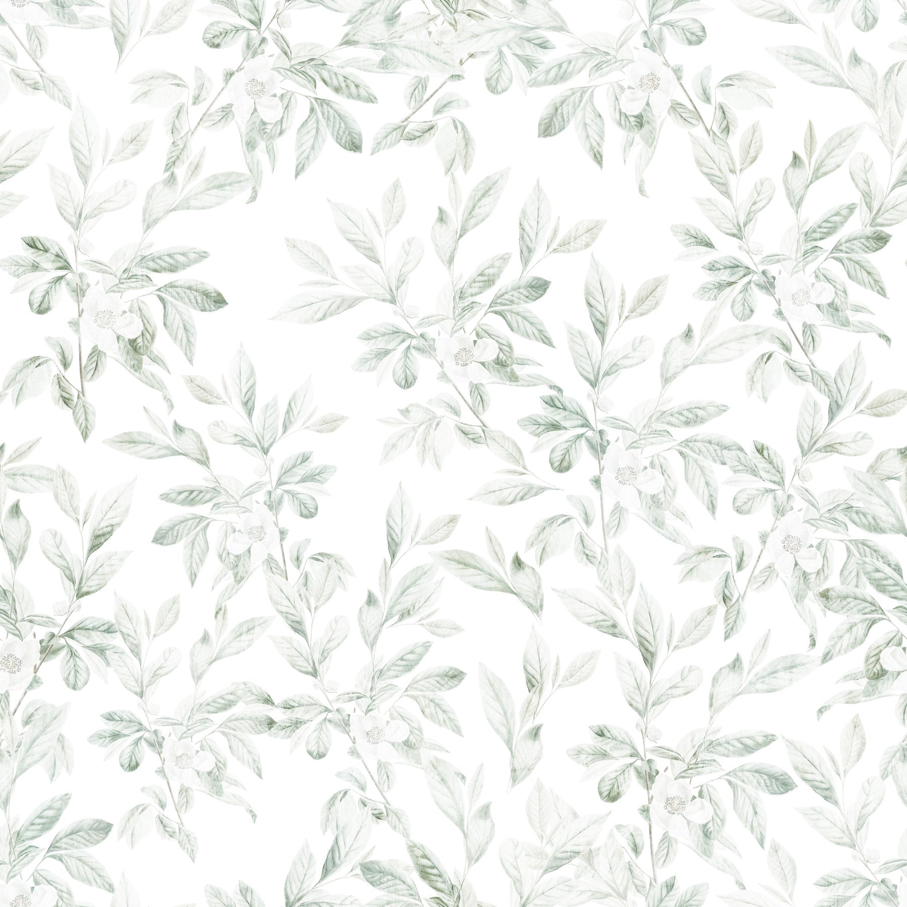 Ethereal Green Leaf Etchings Wallpaper⁠