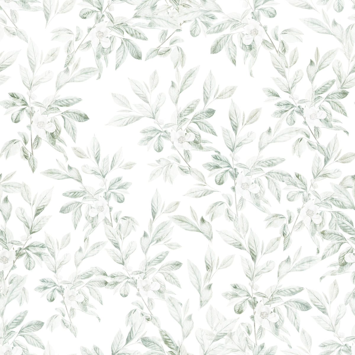 Ethereal Green Leaf Etchings Wallpaper⁠ in your room