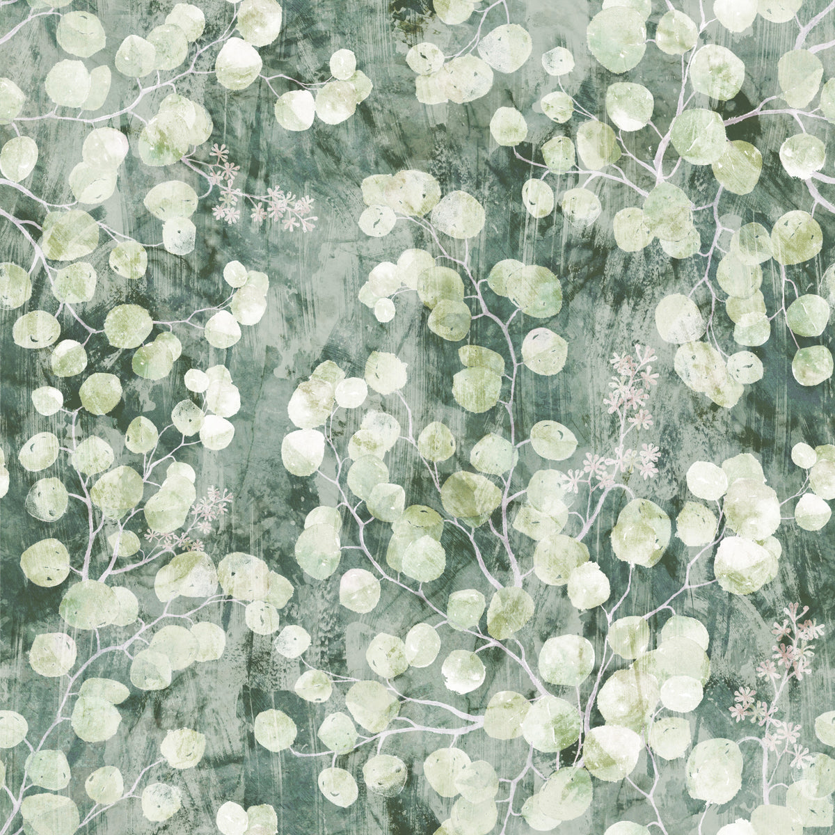 Eucalyptus Mist Brushstroke Wallpaper⁠ in your room — zoomed