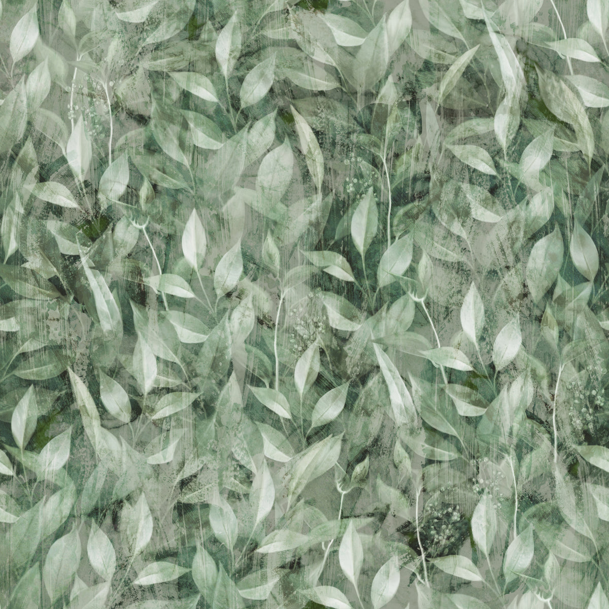 Muted Forest Leaf Ombre Art Wallpaper⁠ in your room