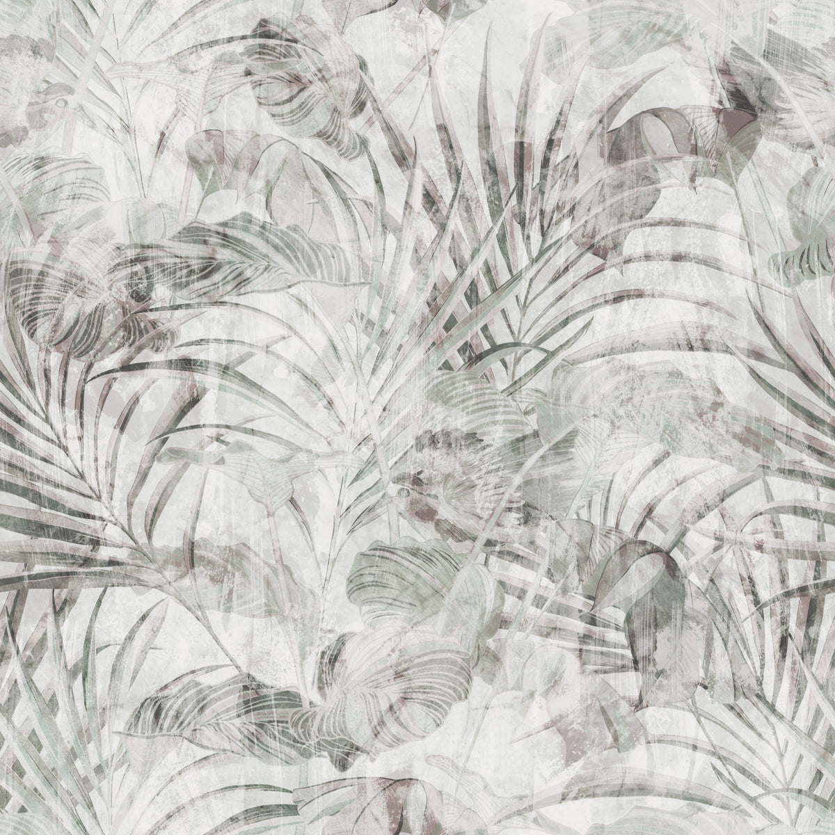 Muted Tropical Foliage Wallpaper⁠ in your room