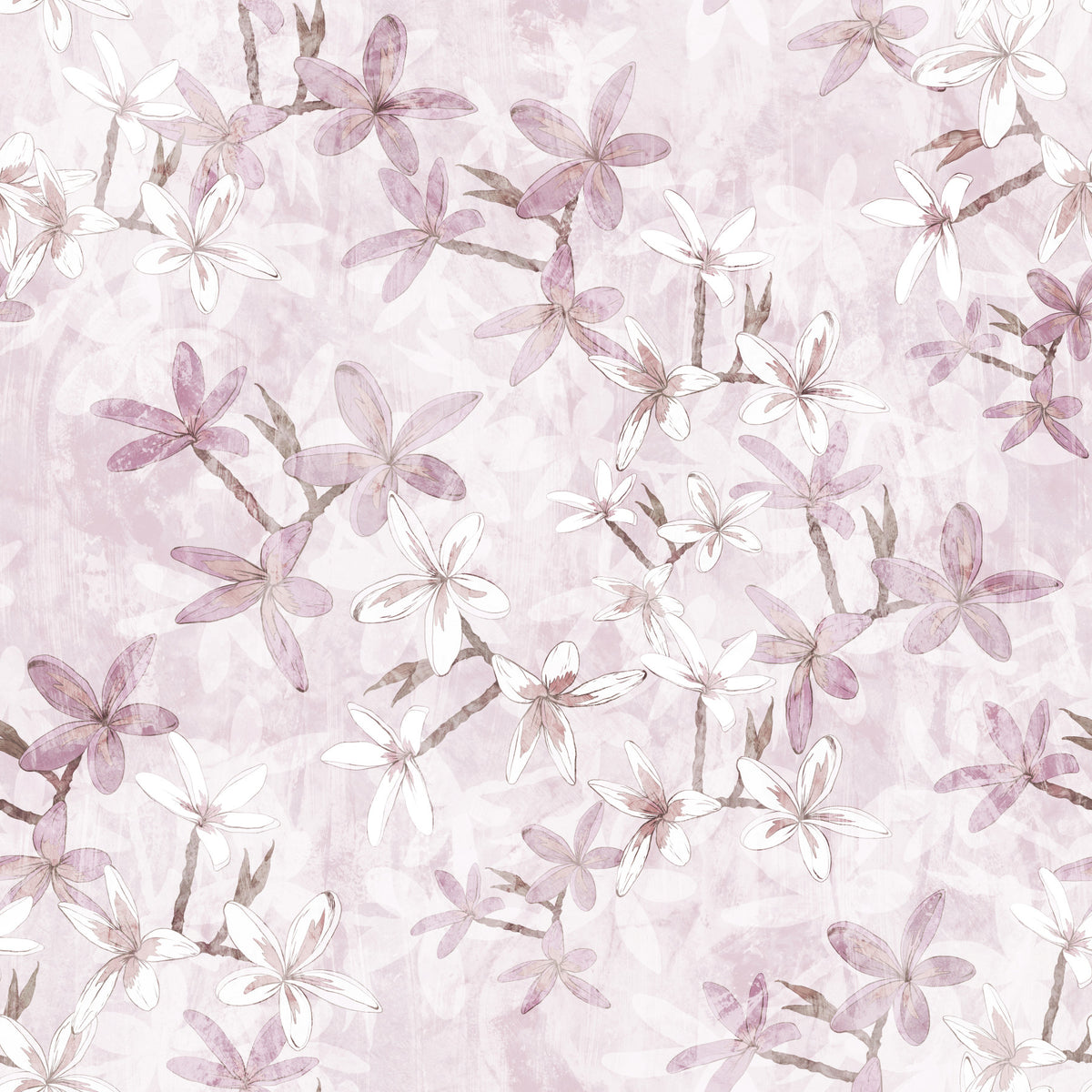 Soft Blush Petal Drift Wallpaper⁠ in your room — zoomed