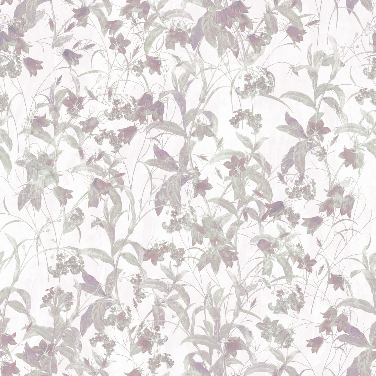 Serene Watercolor Botanical Trail Wallpaper⁠ in your room — zoomed