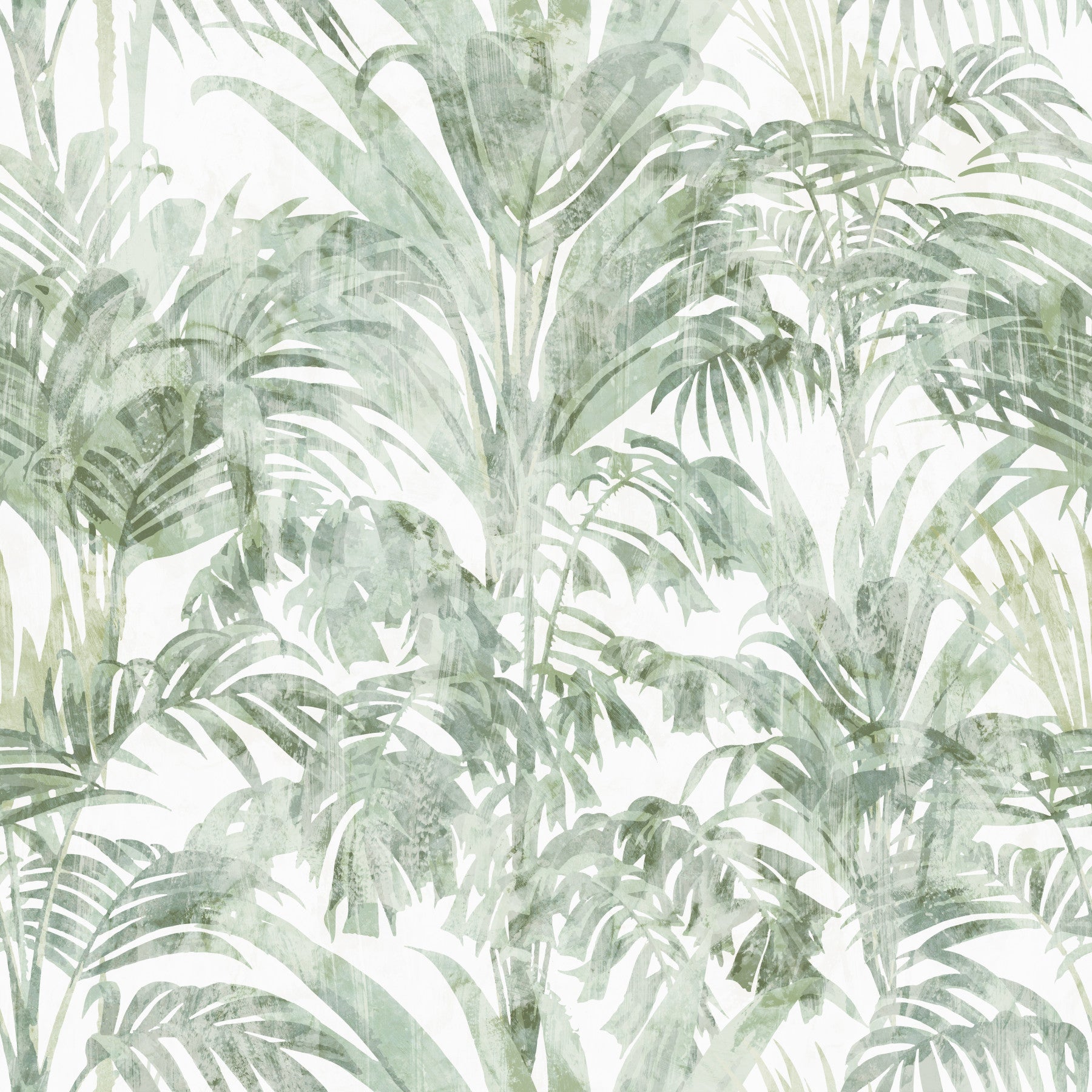 Sage Botanical Palm Fronds Wallpaper⁠