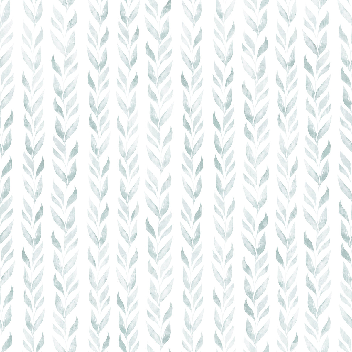 Soft Watercolor Vertical Leaf Vine Pattern Wallpaper⁠ in your room