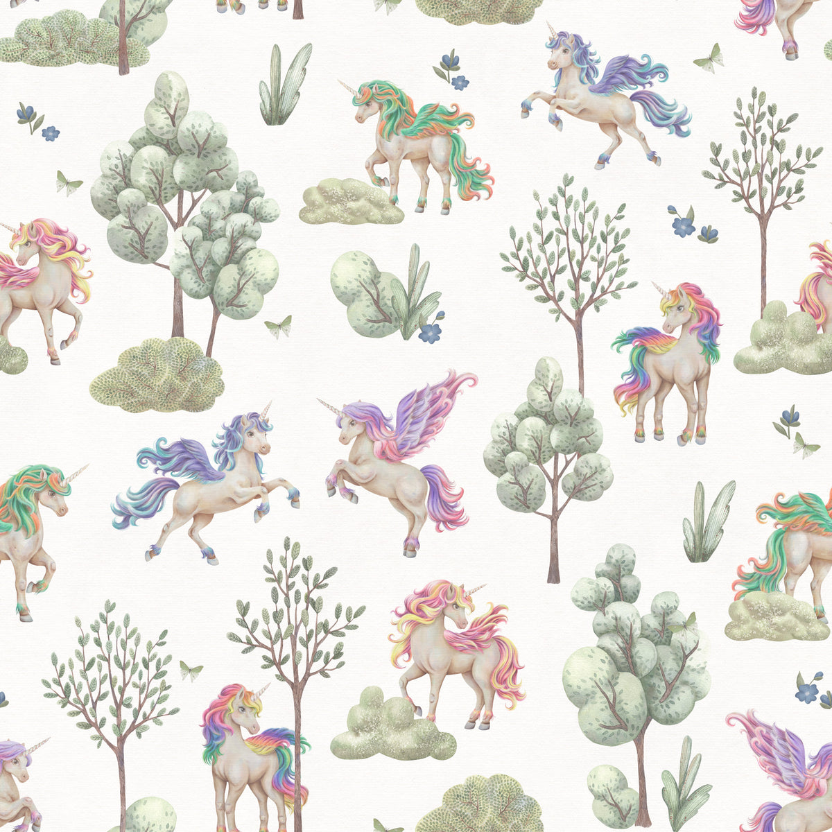 Magical Unicorn Forest Adventure Wallpaper⁠ in your room