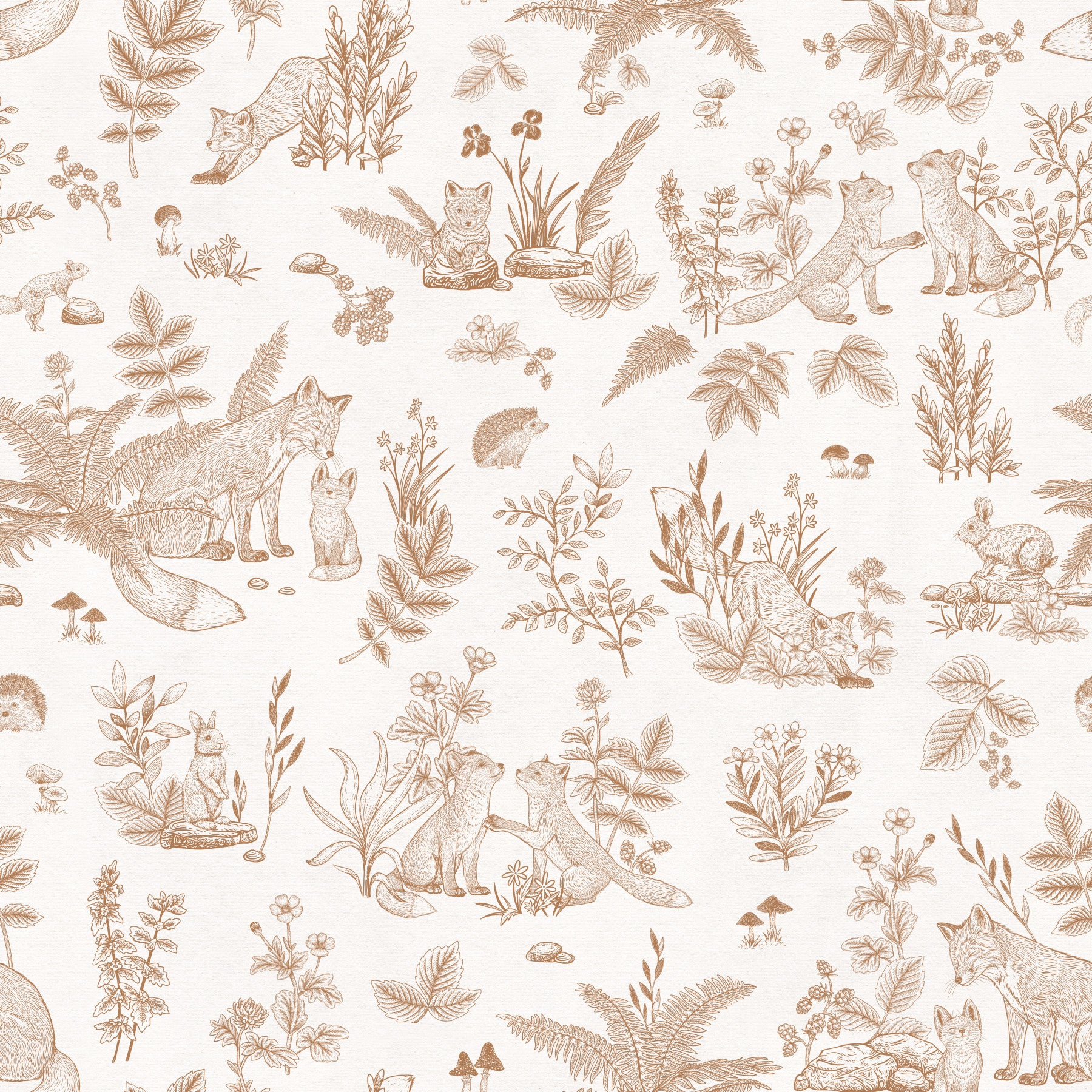 Enchanted Forest Line Art Wallpaper⁠