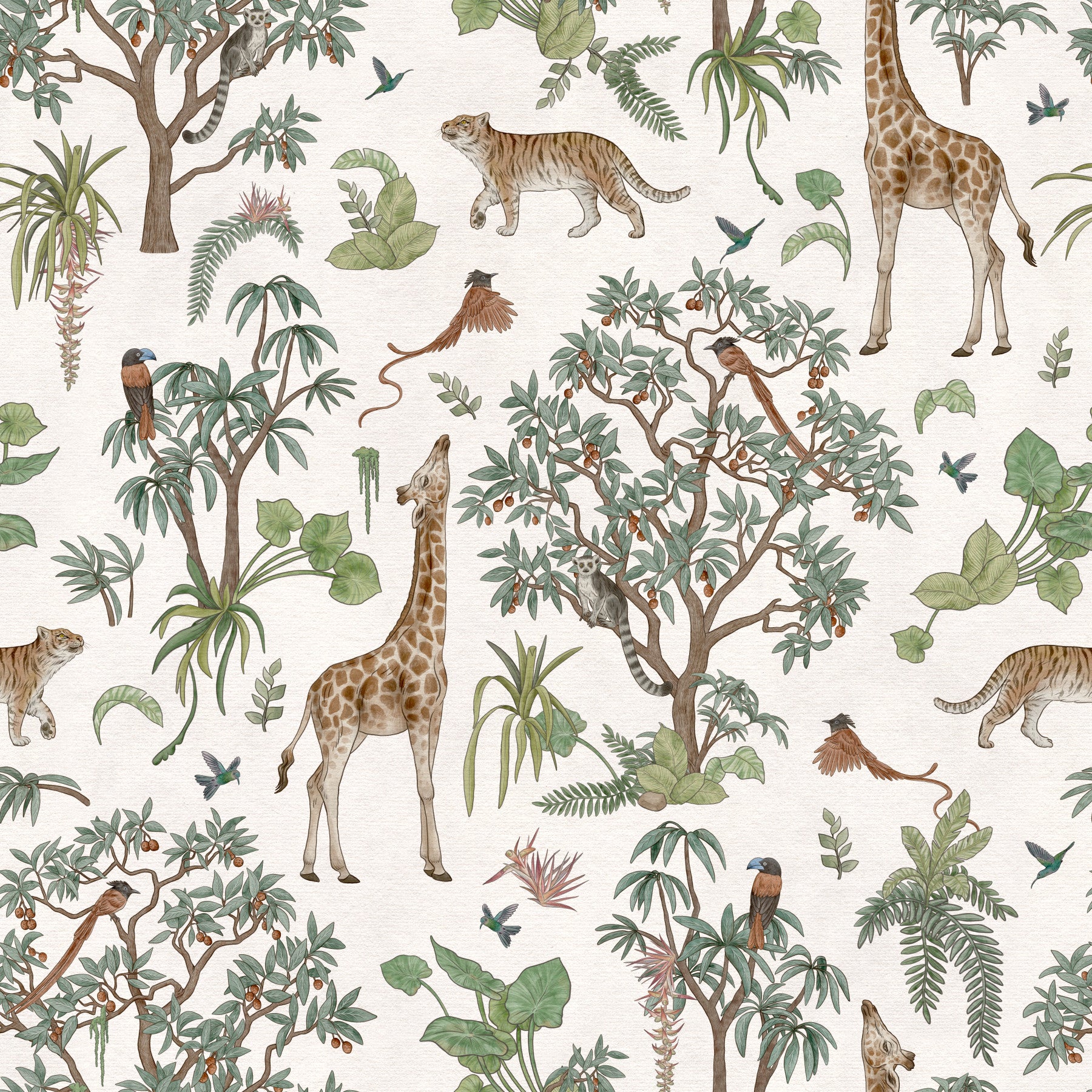 Exotic Wildlife Forest Trail Wallpaper⁠