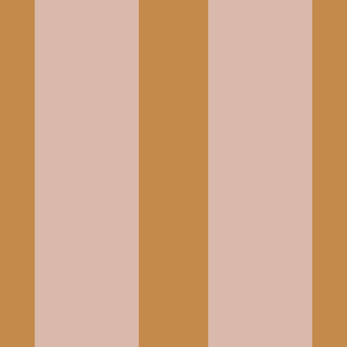 Ochre and Dusty Pink Vertical Stripes Wallpaper⁠ in your room — zoomed
