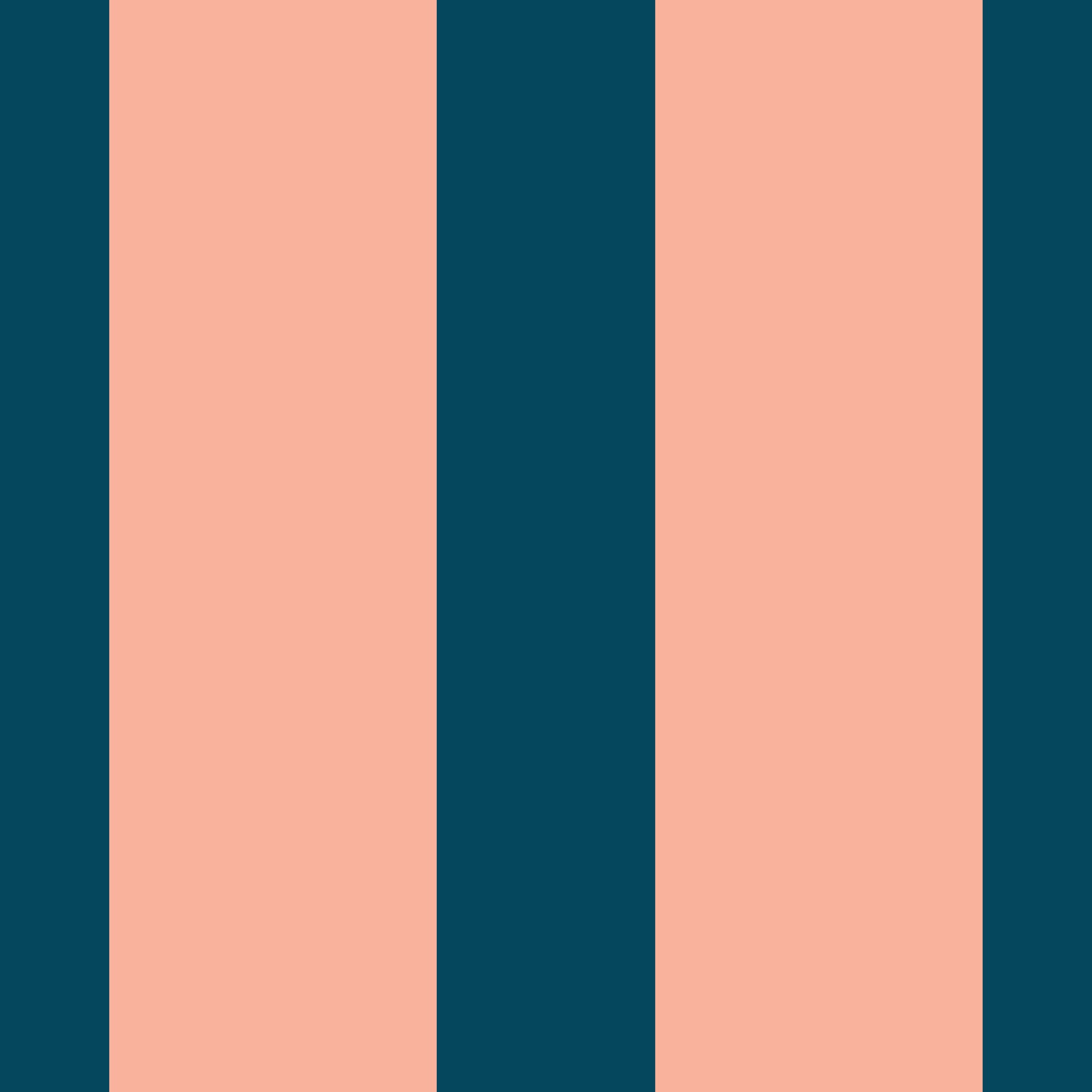 Minimalist Peach and Petrol Stripes Wallpaper⁠